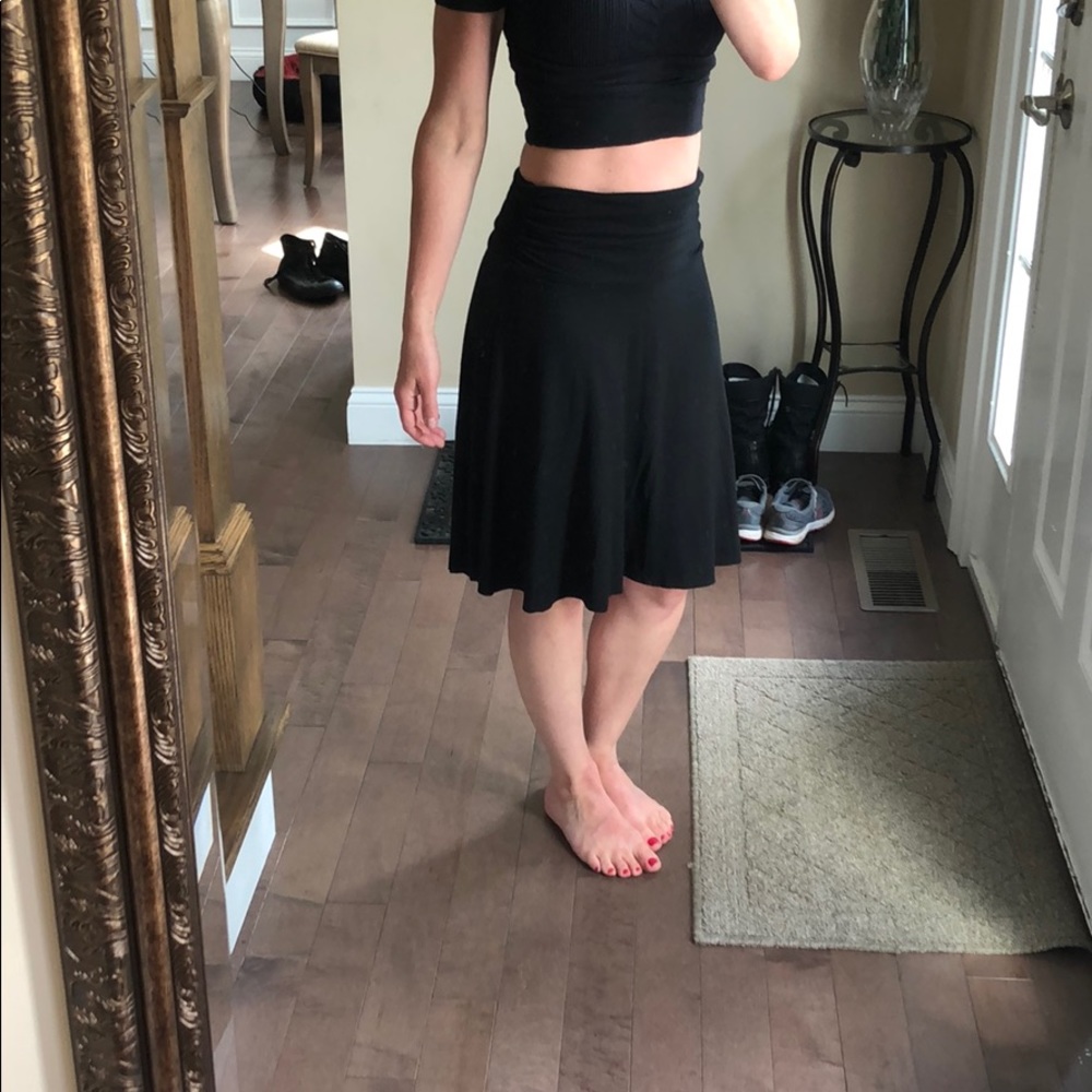 Black Cotton Skirt